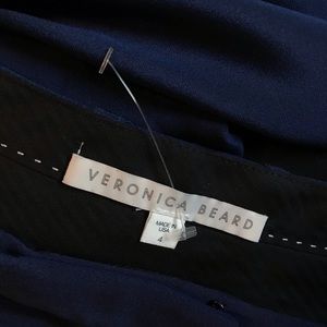 Veronica Beard Pants Navy Blue Black Stripe Sz 4